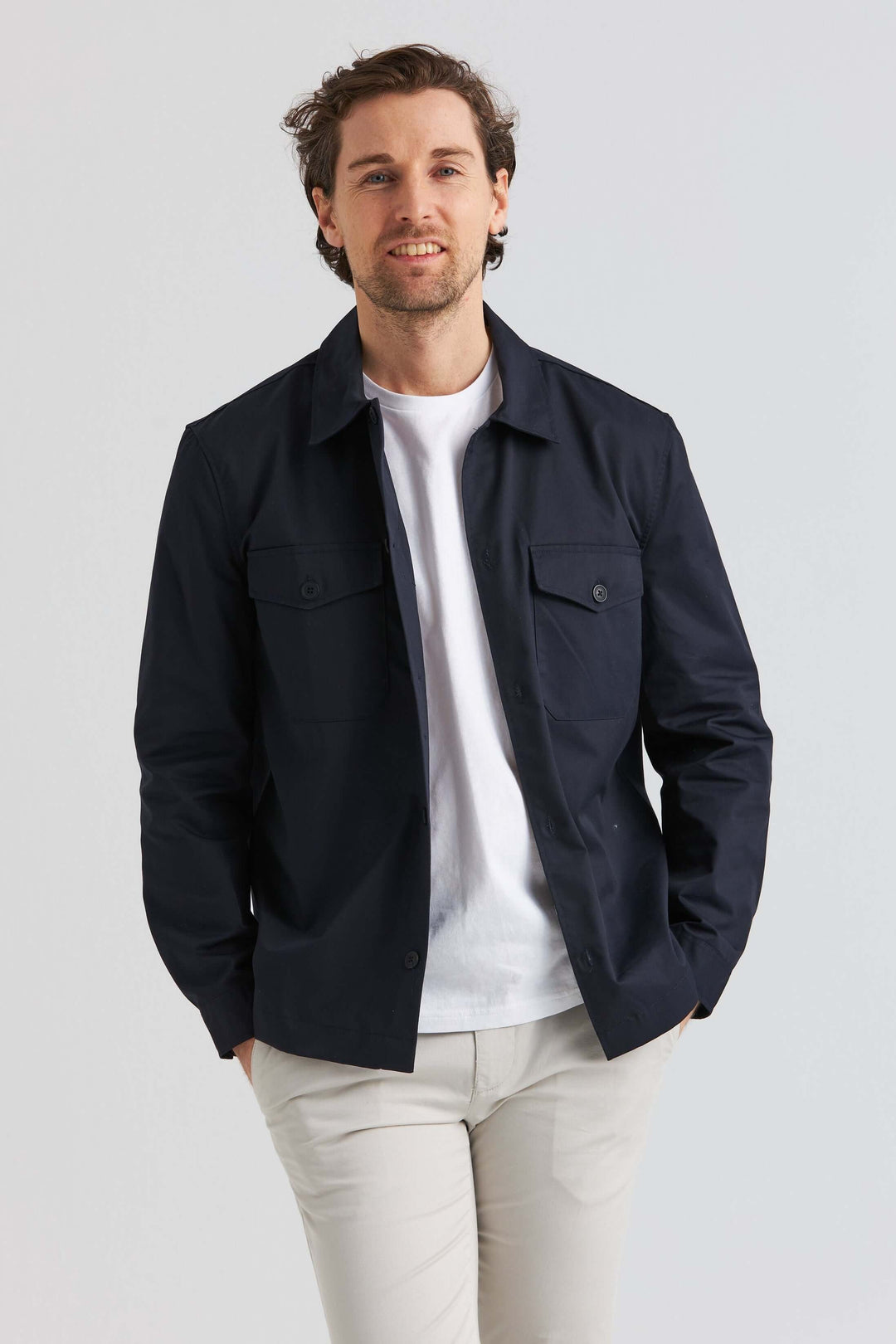 Chemise overshirt City Bleu Marine