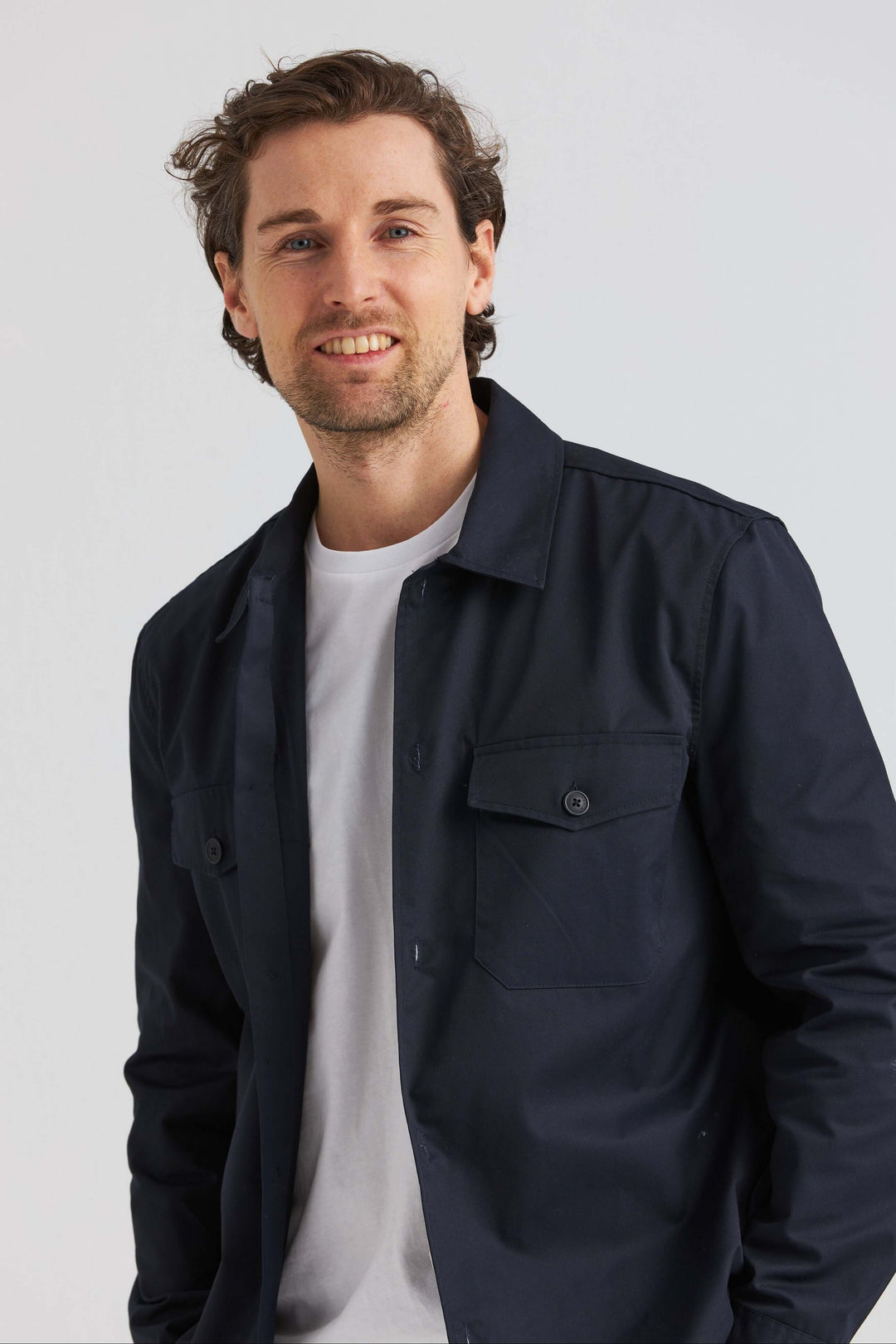 Chemise overshirt City Bleu Marine