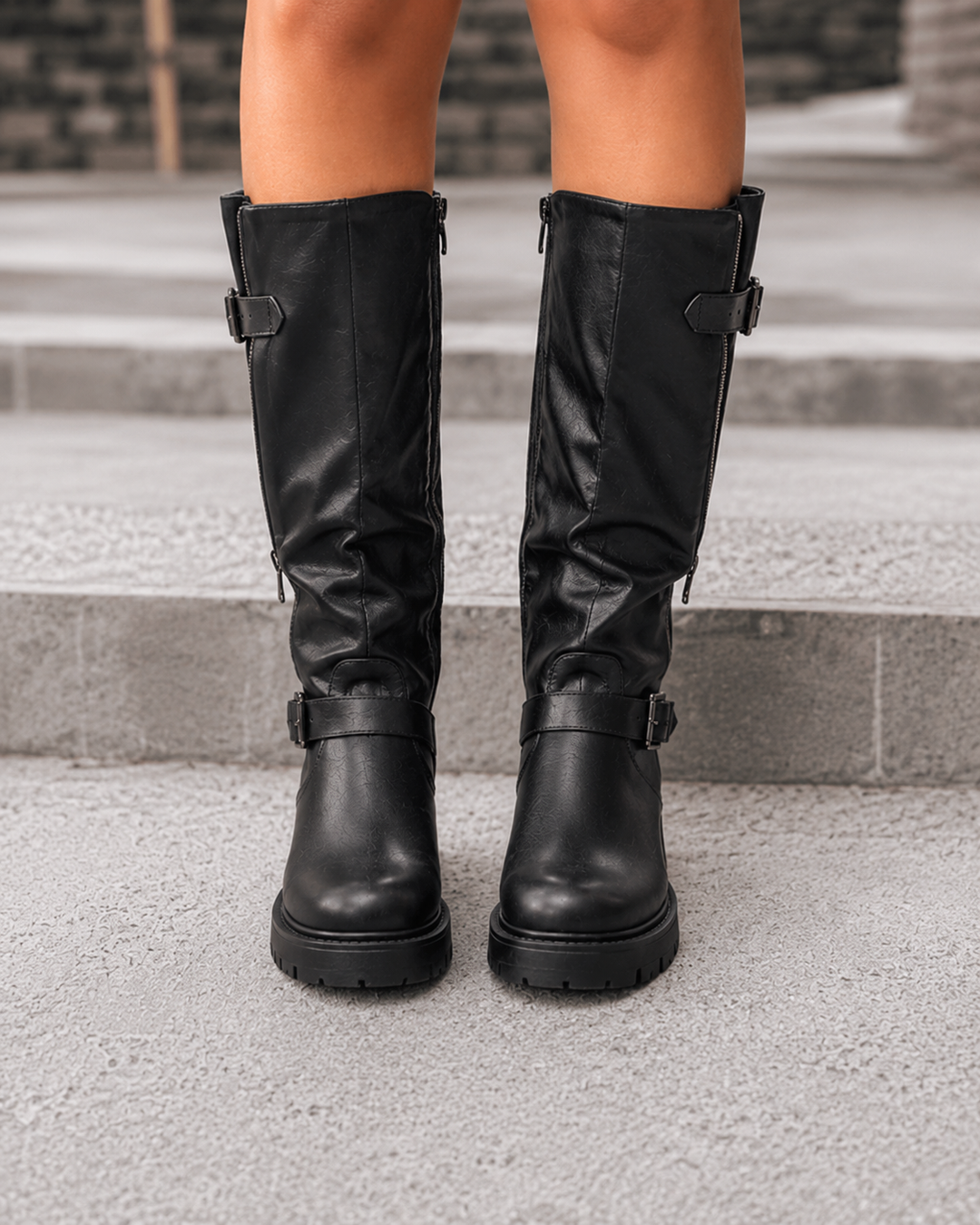 Bottes Eef Noires (Tige Réglable)