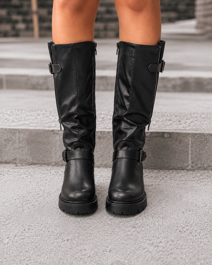 Bottes Eef Noires (Tige Réglable)