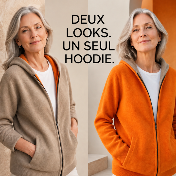 Fiona | Hoodie Réversible en Laine