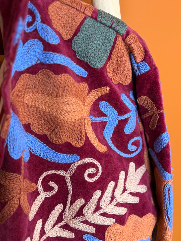 Veste Velours Suzani Marroon