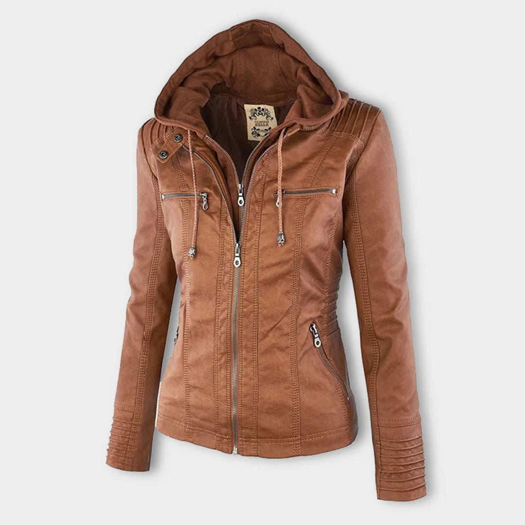 Flavia | Veste en Cuir Robuste et Élégante