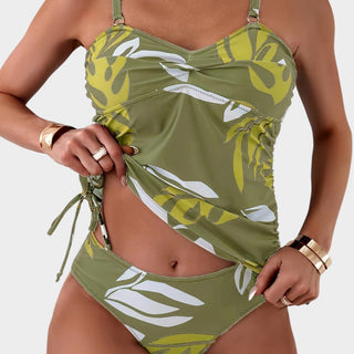 CARMEL | Tankini tropical à nouer sur le côté