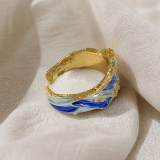 Bague en Or Vague Océan