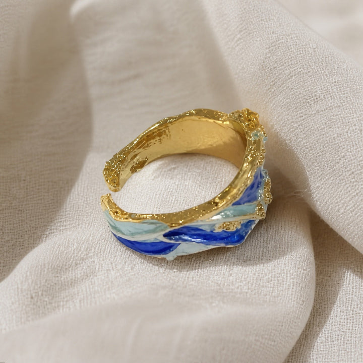 Bague en Or Vague Océan