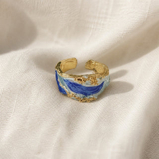 Bague en Or Vague Océan