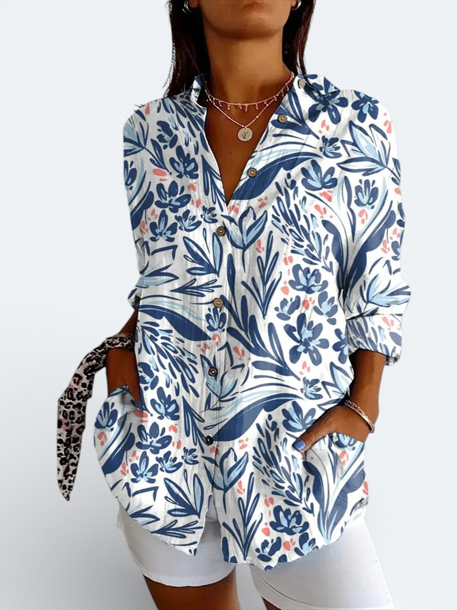 Valeria | Blouse Artistique et Énergique à Boutons