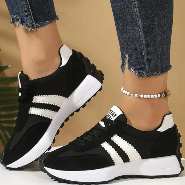 Baskets Platesformes Retro Chunky à Lacets pour Femmes