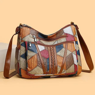 Jacqueline - Sac à main en cuir mosaïque