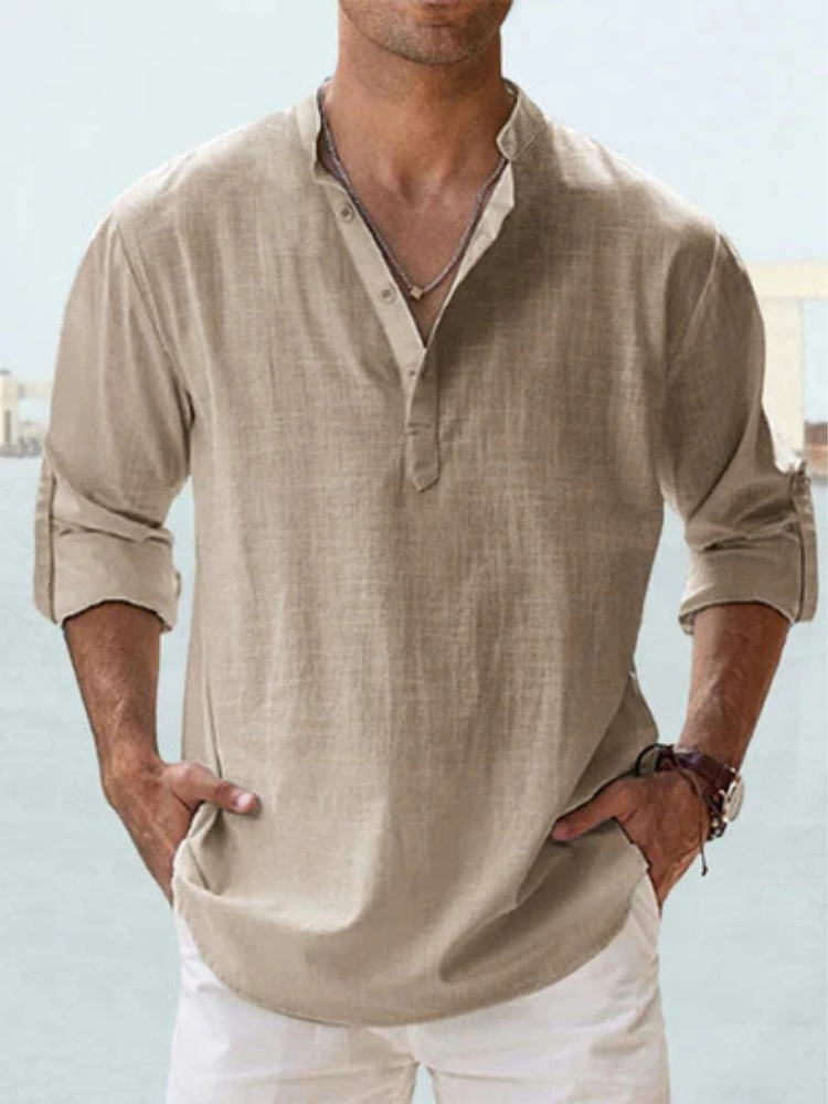 Chemise en lin respirante