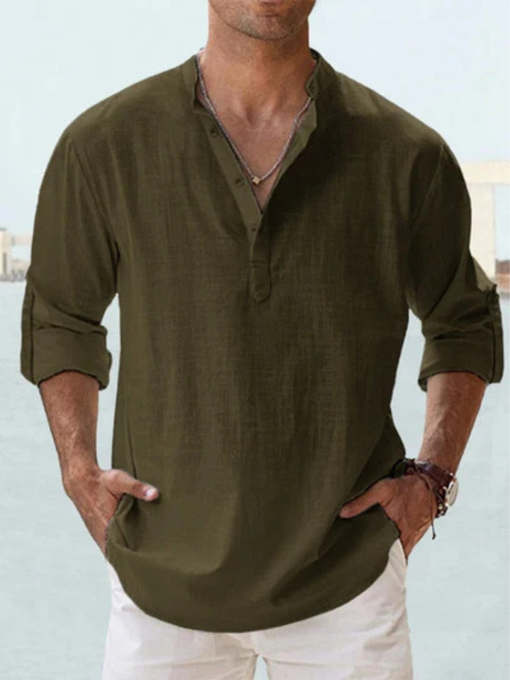 Chemise en lin respirante