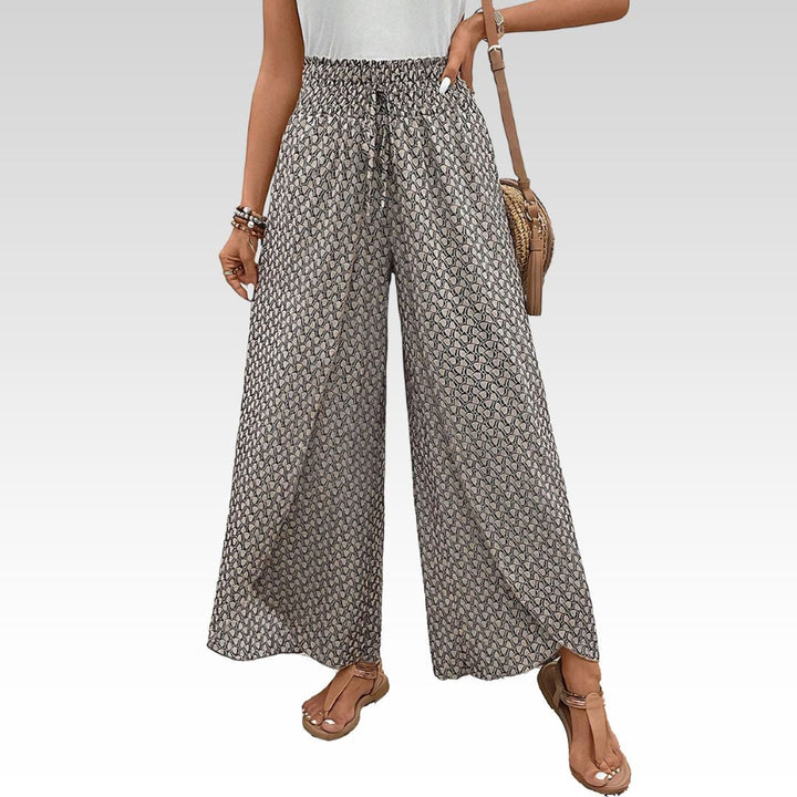 Lizzy | Pantalon à jambes larges avec impression géométrique