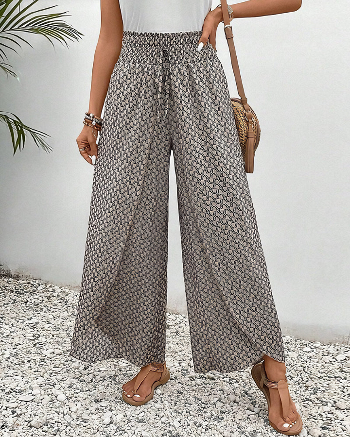 Lizzy | Pantalon à jambes larges avec impression géométrique