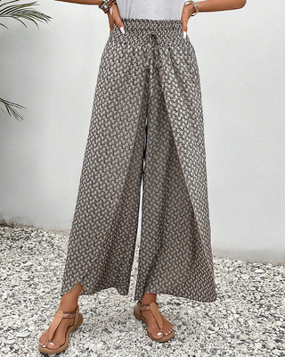 Lizzy | Pantalon à jambes larges avec impression géométrique