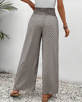 Lizzy | Pantalon à jambes larges avec impression géométrique