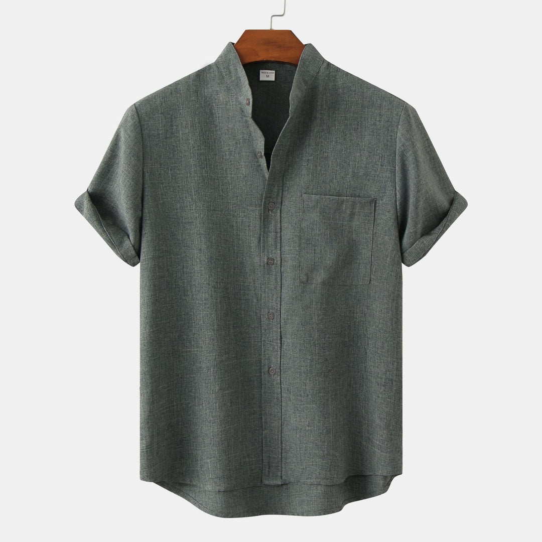 Marius | Chemise à Col Mao