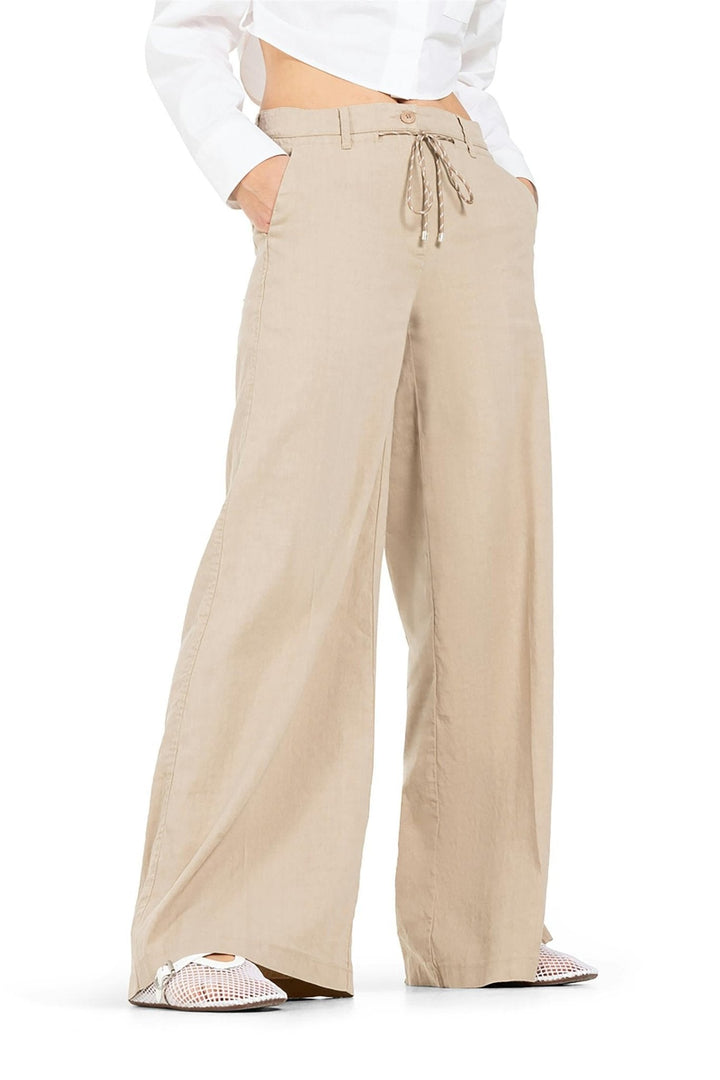 Pantalons en Lin Adrienne Tempête de Sable