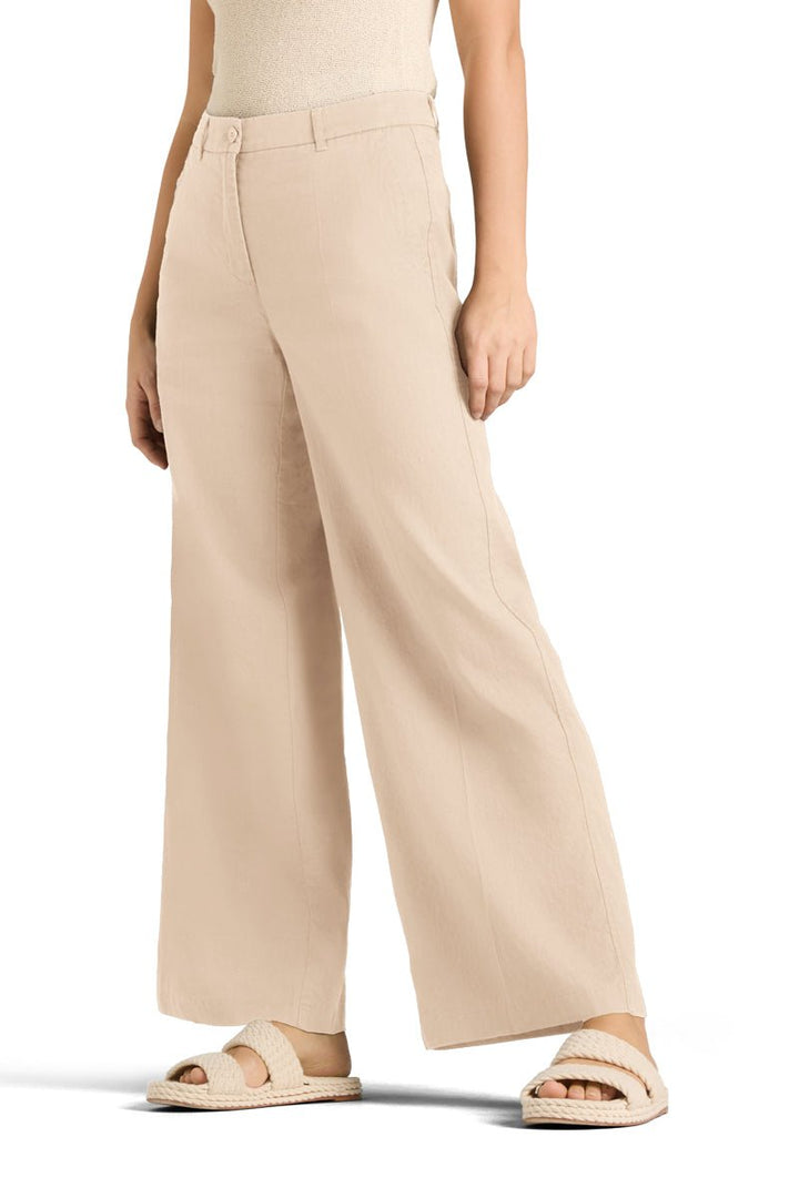 Pantalons en Lin Adrienne Tempête de Sable