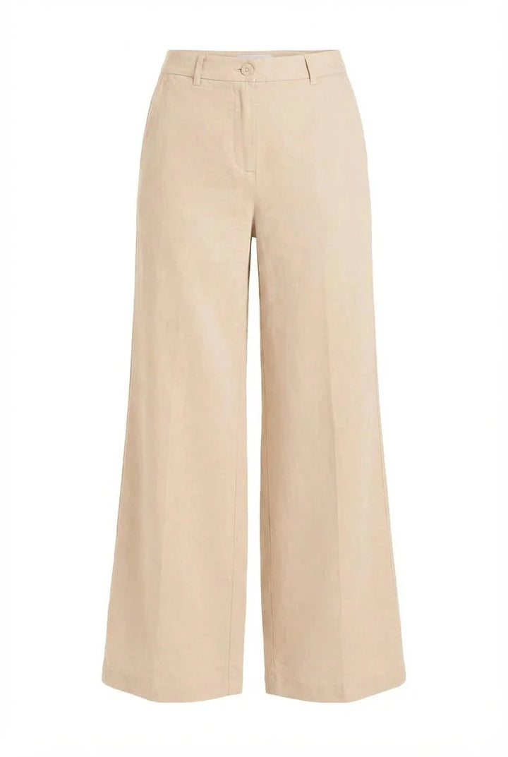 Pantalons en Lin Adrienne Tempête de Sable
