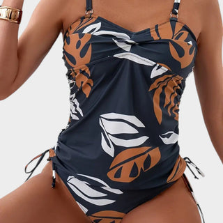 CARMEL | Tankini tropical à nouer sur le côté