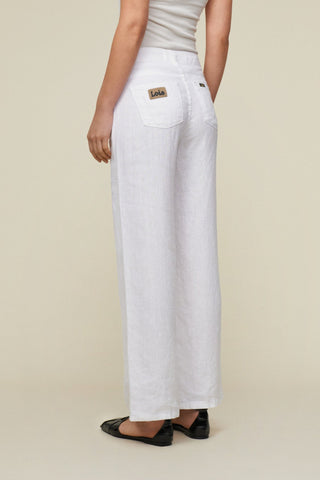 Pantalon Culotte en Lin Blanc