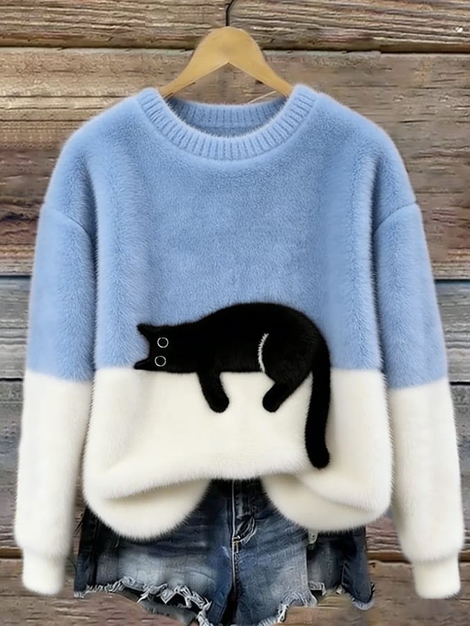 Sweat Femme avec motif chat