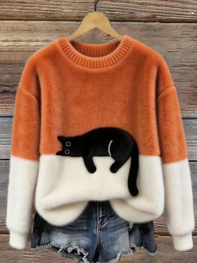 Sweat Femme avec motif chat