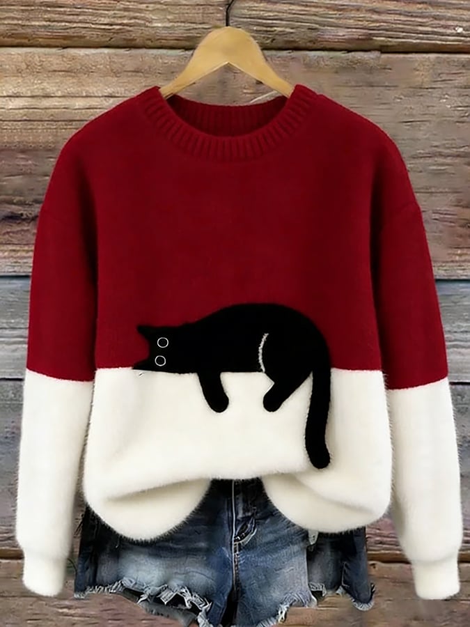 Sweat Femme avec motif chat