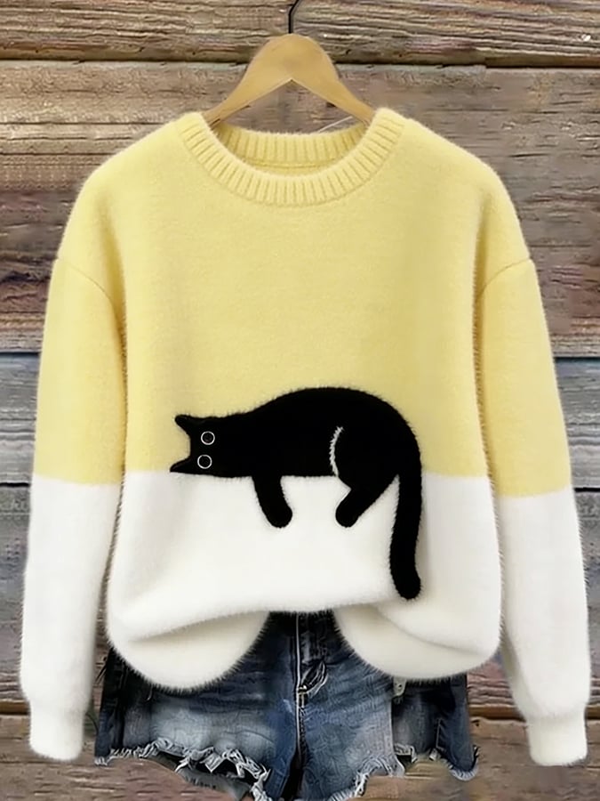 Sweat Femme avec motif chat