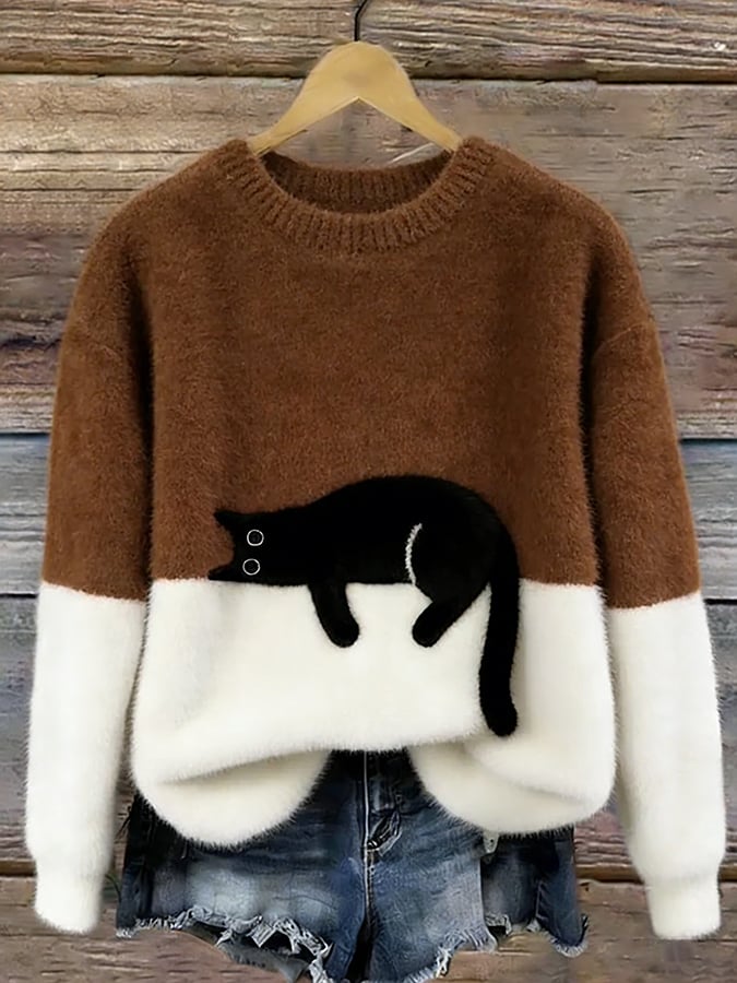 Sweat Femme avec motif chat