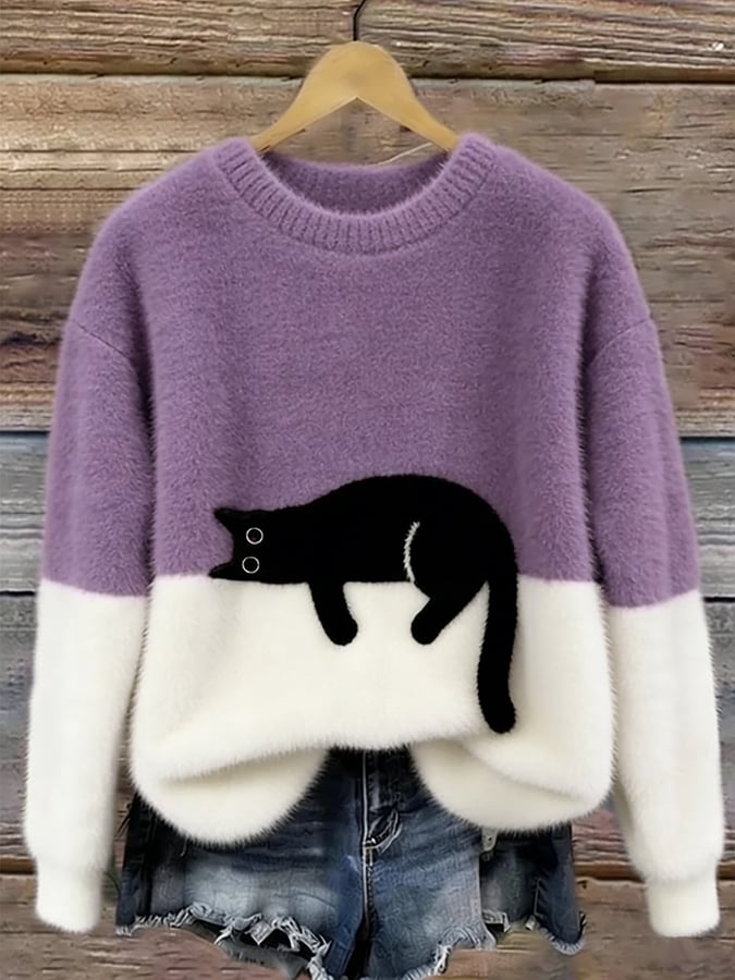 Sweat Femme avec motif chat