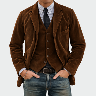 Ensemble 2 pièces : Blazer et Gilet en Velours