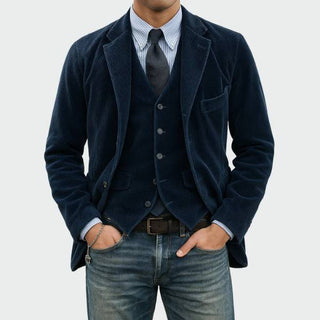 Ensemble 2 pièces : Blazer et Gilet en Velours