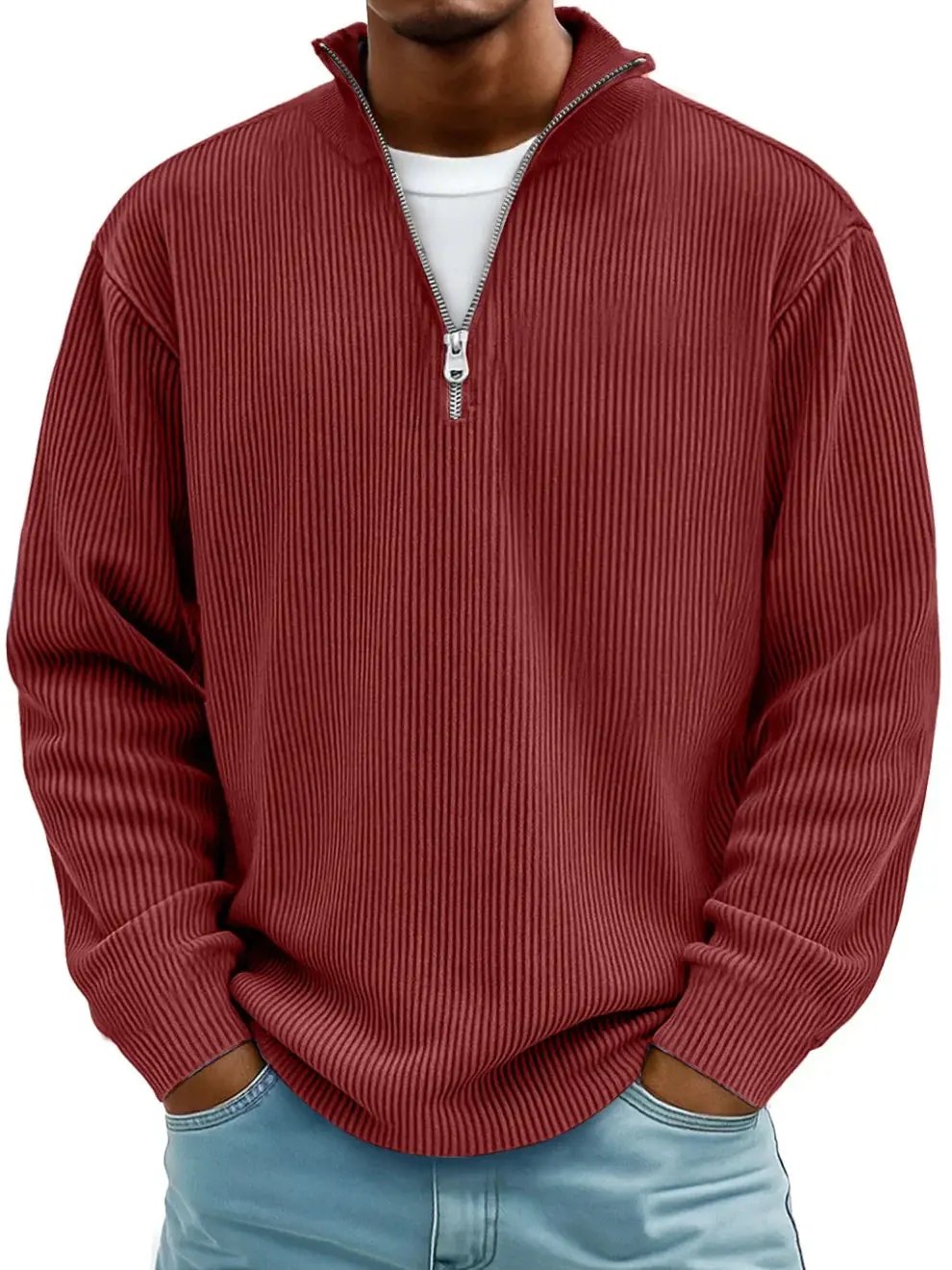 Pull Demi-Zippé Élégance Confort