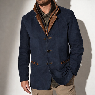 Danoir Pairs™ | Veste en Suède pour Homme avec Détails en Cuir – Élégance Intemporelle