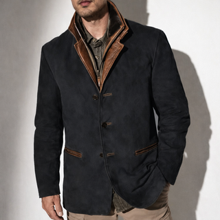 Danoir Pairs™ | Veste en Suède pour Homme avec Détails en Cuir – Élégance Intemporelle