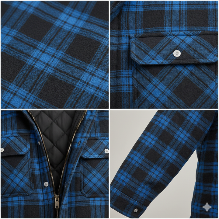 Manteau chaud pour homme en mélange de laine premium