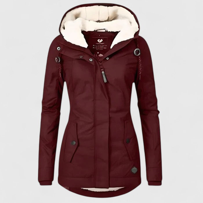 Manteau d'hiver imperméable avec capuche