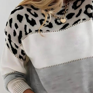 Ella | Pull élégant à imprimé léopard