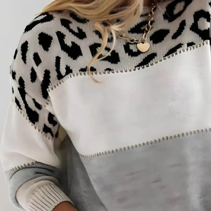 Ella | Pull élégant à imprimé léopard