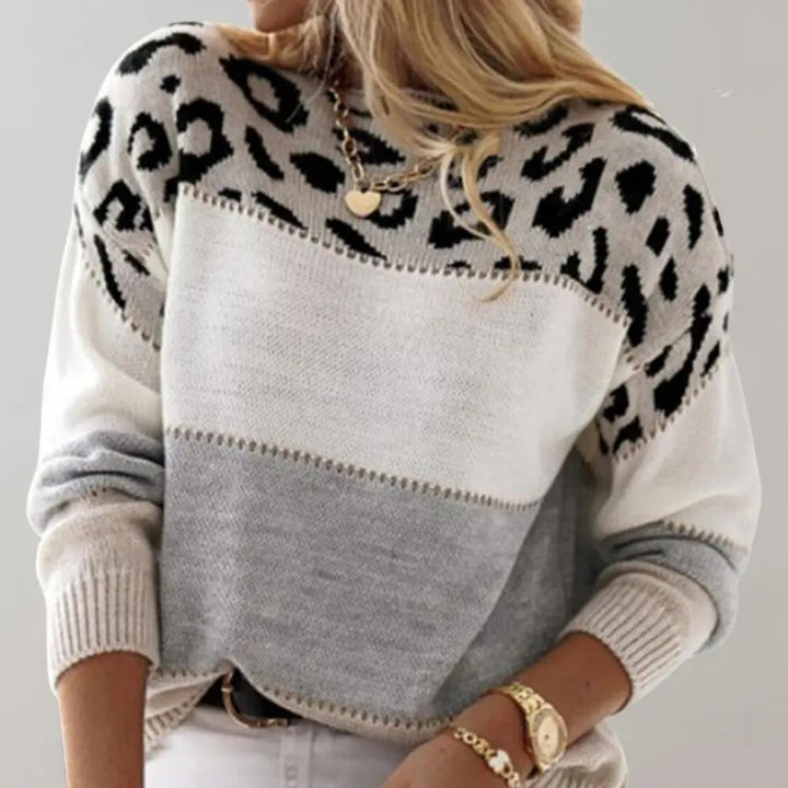 Ella | Pull élégant à imprimé léopard