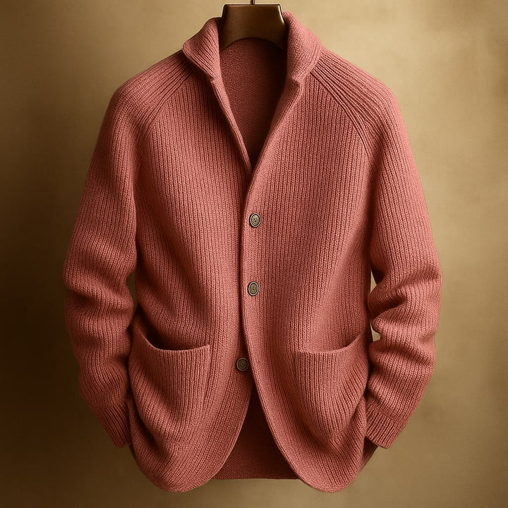 Cardigan pour homme en laine tricotée