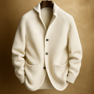 Cardigan pour homme en laine tricotée