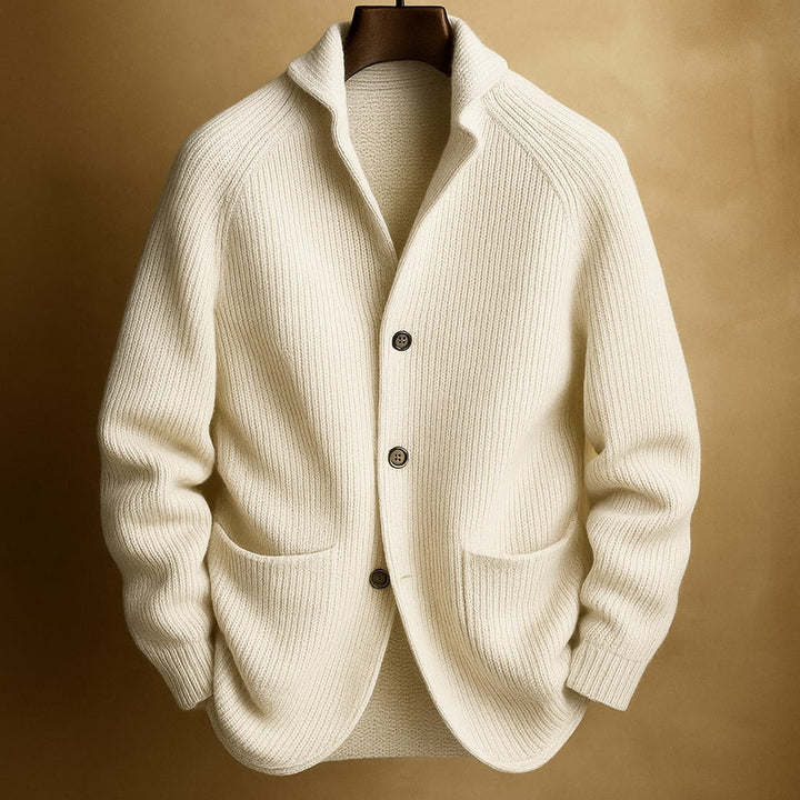 Cardigan pour homme en laine tricotée