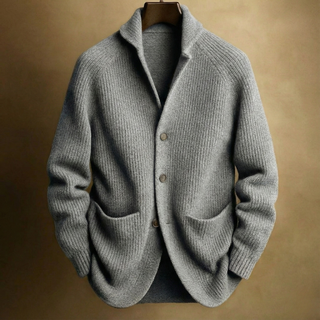 Cardigan pour homme en laine tricotée