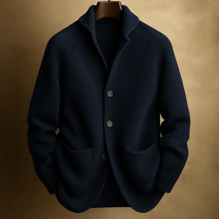 Cardigan pour homme en laine tricotée