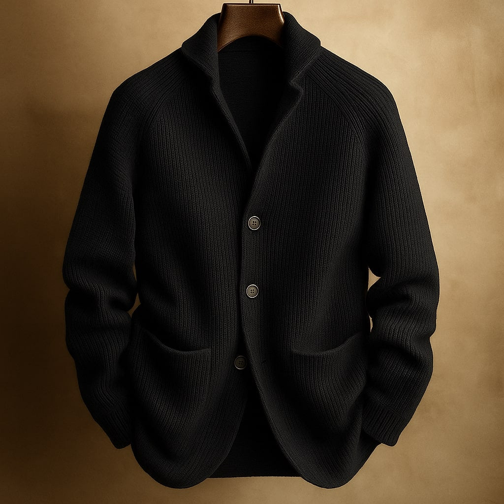Cardigan pour homme en laine tricotée