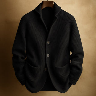 Cardigan pour homme en laine tricotée