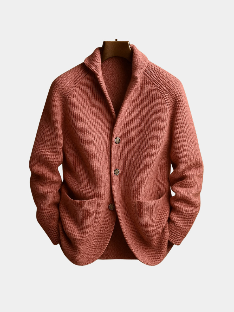 Cardigan pour homme en laine tricotée
